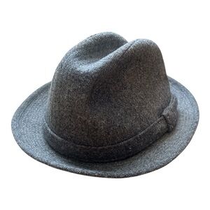 Stetson Grey Wool Blend Fedora Size Small 6 3/4- 6 7/8